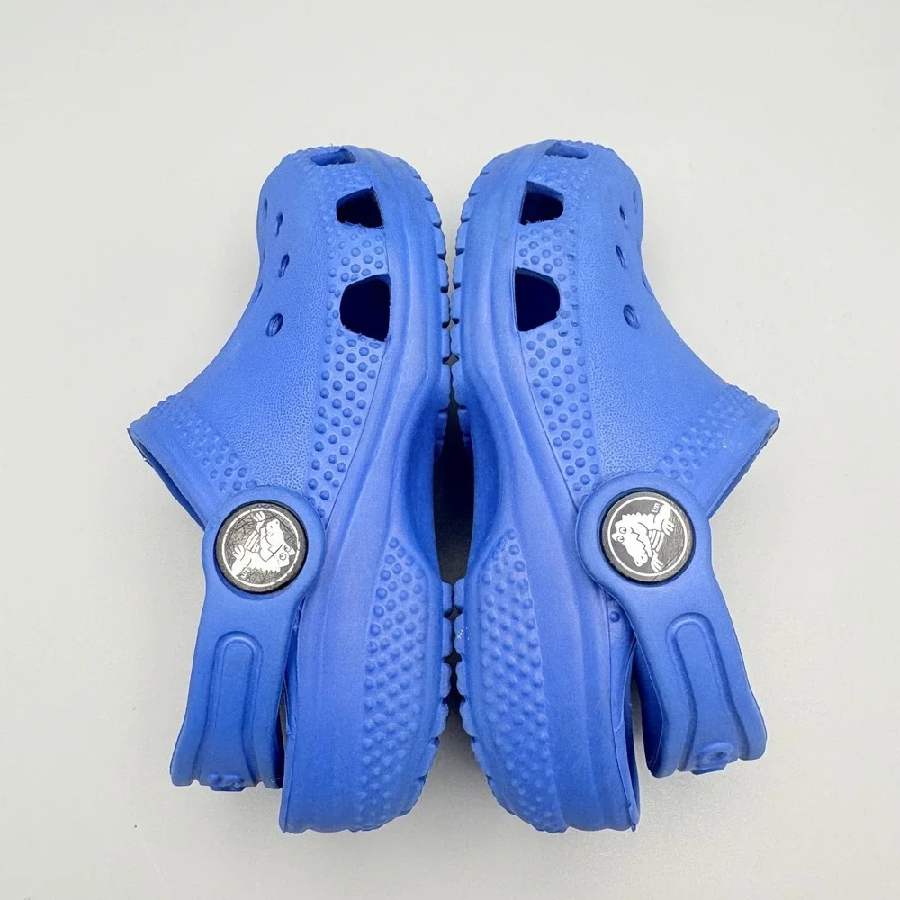 Crocs Classic Clogs Kids C6 Blue Slip-On Closed Toe Comfort Breathable Casual